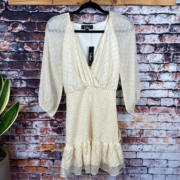 Lulu's Cream Mini Dress - Picture 4 of 13